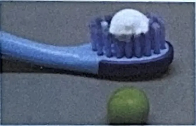 pea sized amount of toothpaste